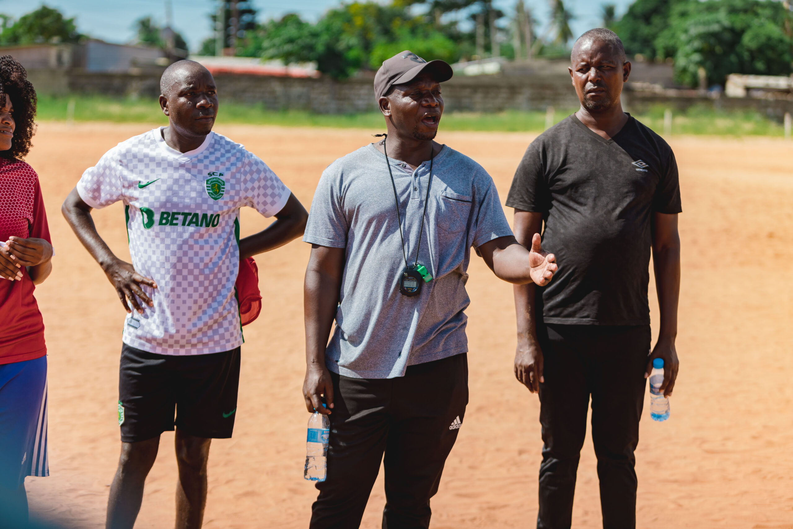 Coaches during a guided discovery session in Massinga