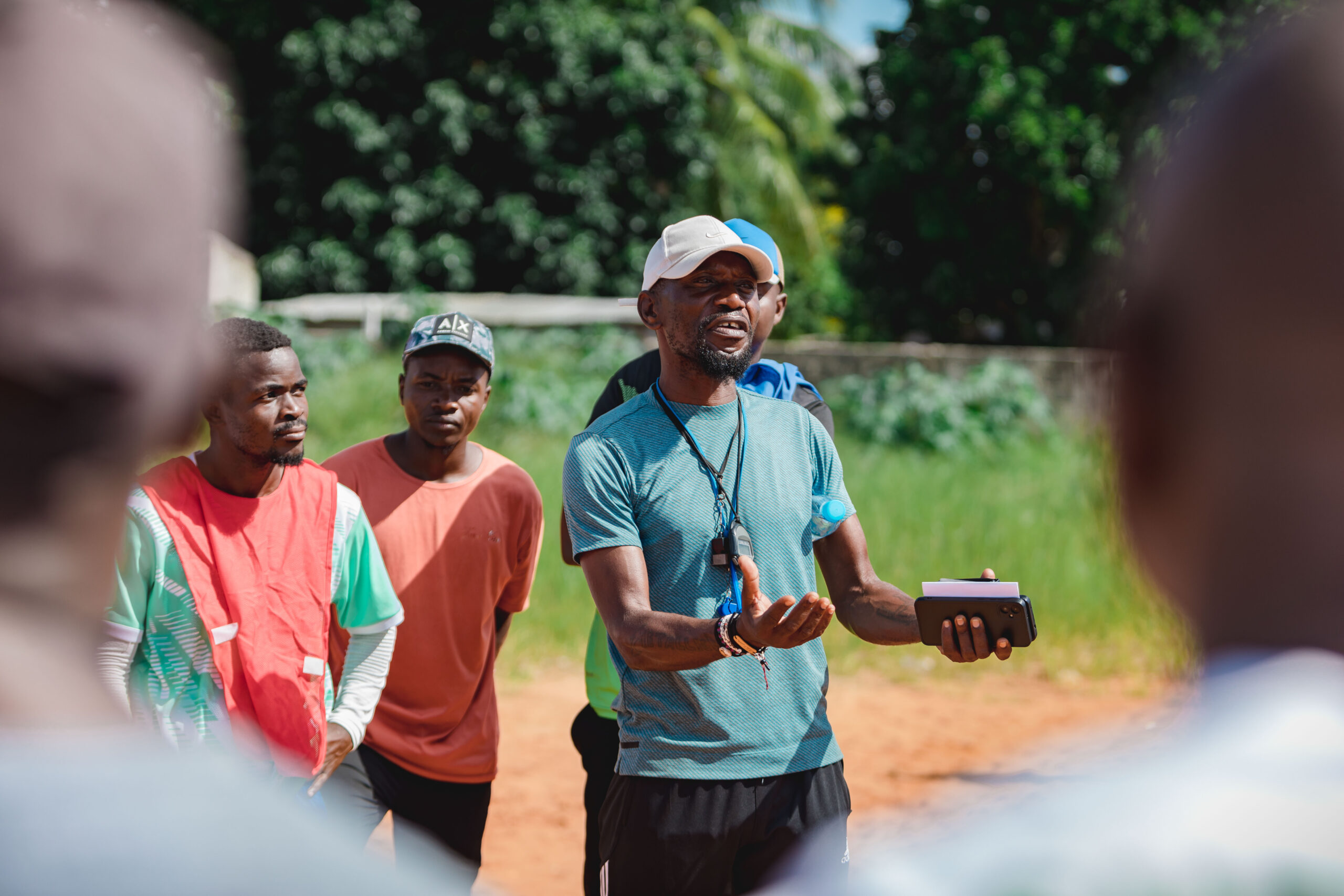 Coach participant during the Massinga course